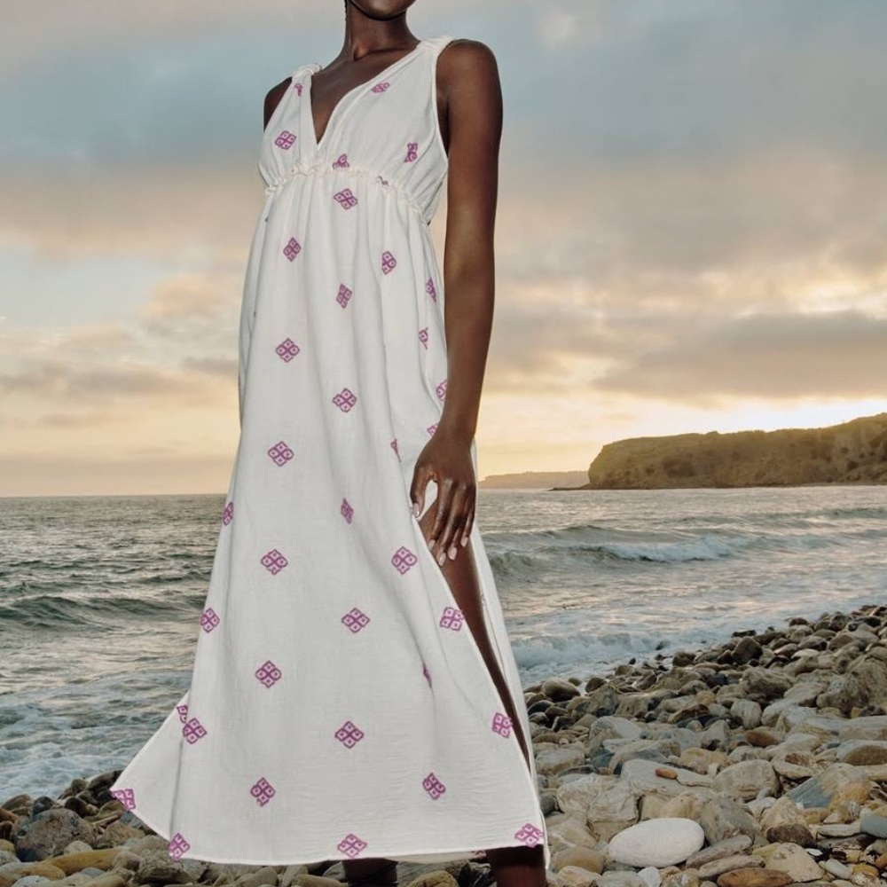 ZARA Embroidered Dress